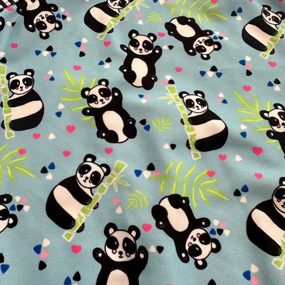 Girls Uglies by Dolfin Swimwear Size 14 One Piece Swimsuit Blue Panda Pattern - Picture 2 of 5